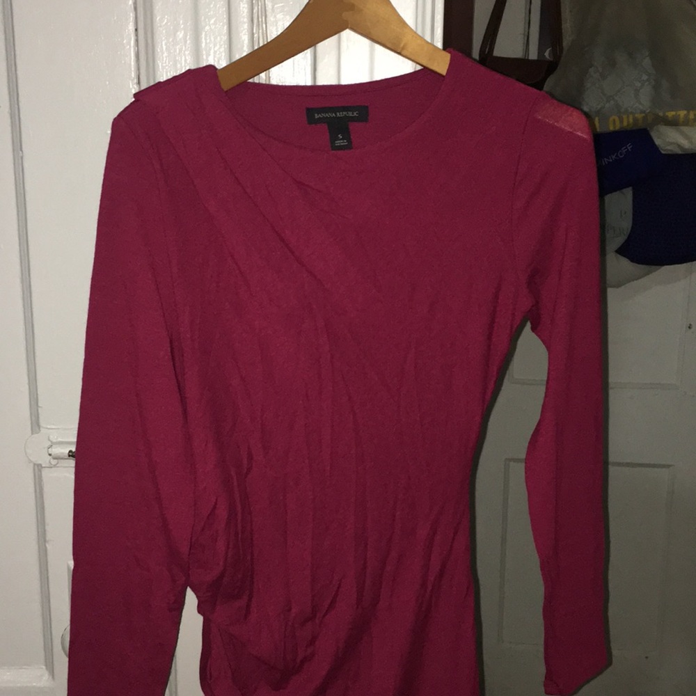 BRAND NEW RED WINE LONG SLEEVE DRESS